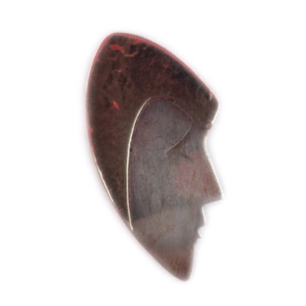 Vintage Sterling silver abstract art face brooch